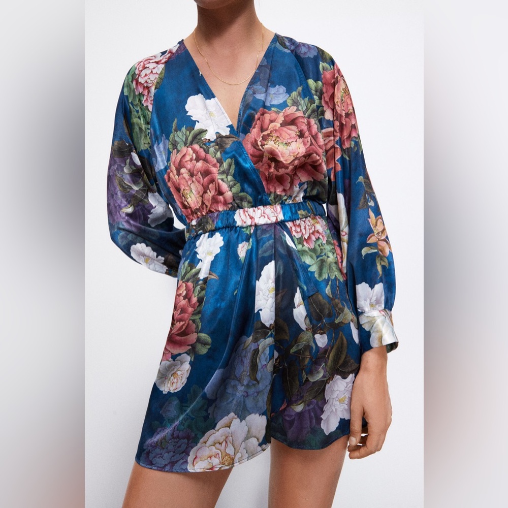 ZARA SHORT PRINTED JUMPSUIT